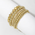 Wholesale alloy beaded bracelets - european & american cross-border jewelry - women's niche, light luxury, high-end handmade geometric layered anklets