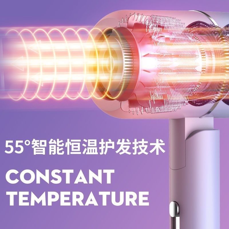 High-speed hair dryer - home use, high power, foldable, blue light negative ion hair care, student dormitory, hot & cold air styler
