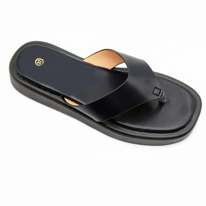 Ladies slippers factory spot wholesale candy color fashion flip-flops women's thick-soled toe slippers