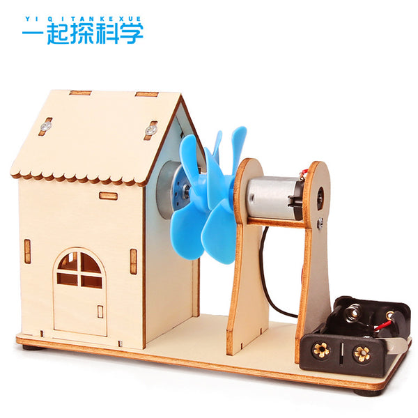 Wind power generation technology small production children science experiment teaching toys young students handmade DIY material wholesale