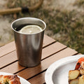 304 stainless steel outdoor beer mug - vintage coffee cup - industrial style cold drink tumbler - portable single-wall camping cup