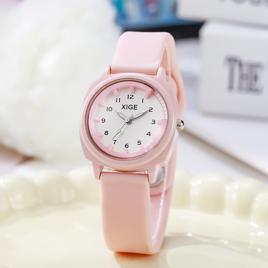 New korean style trendy waterproof watch - student, men's & women's ins college style retro literary couple quartz watch