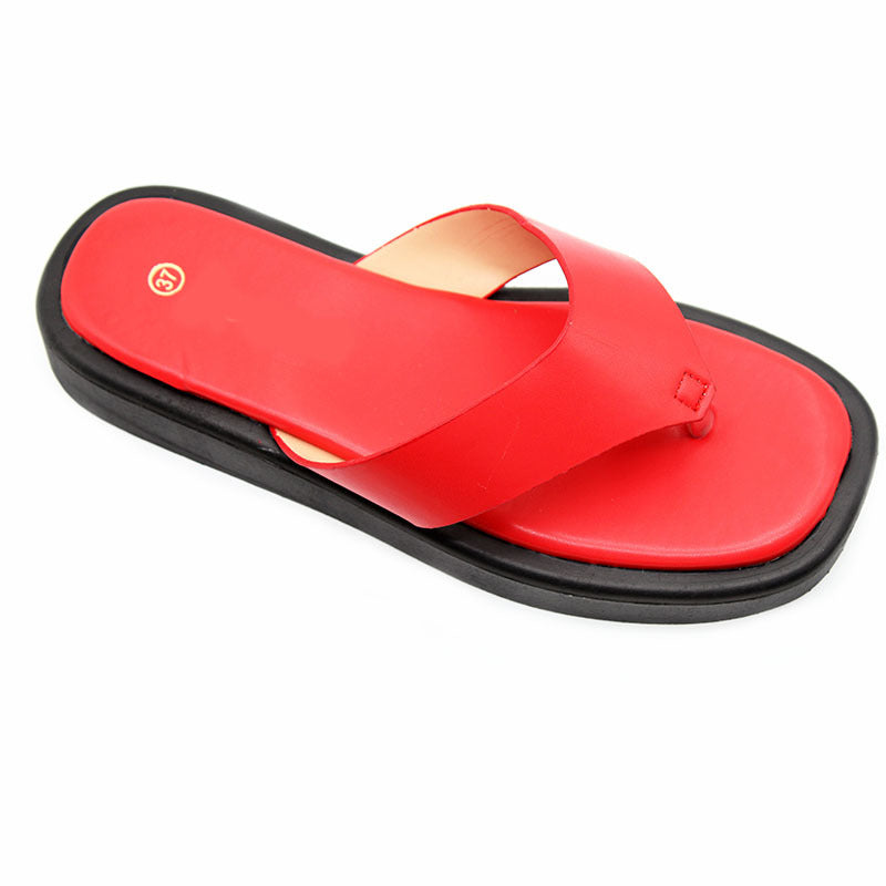 Ladies slippers factory spot wholesale candy color fashion flip-flops women's thick-soled toe slippers