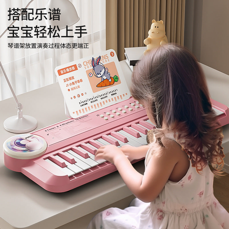Playable 37-key multifunctional electronic keyboard for early childhood education, piano toy with microphone for boys and girls