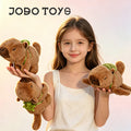 Influencer capybara slap bracelet - plush doll style wristband with frog, turtle, and football charms - soft, cute, and stress-relieving