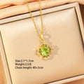 [titanium steel] cross-border fashion four-leaf clover necklace for women, light luxury, stylish, popular, high-end, simple clavicle chain jewelry
