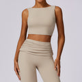 High-intensity shockproof back-smoothing yoga tank top - push-up, quick-dry fitness apparel, running compression sports bra 8516