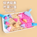 New children's space-themed sand art storage box set - cake castle suitcase pretend play molding sand toy