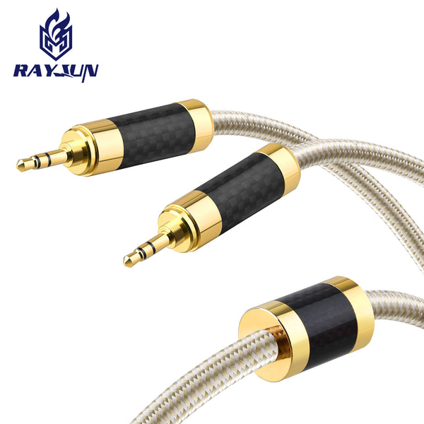 Carbon fiber 3.5 audio cable, computer speaker, earphone aux car audio cable, silver-plated copper digital audio cable manufacturer