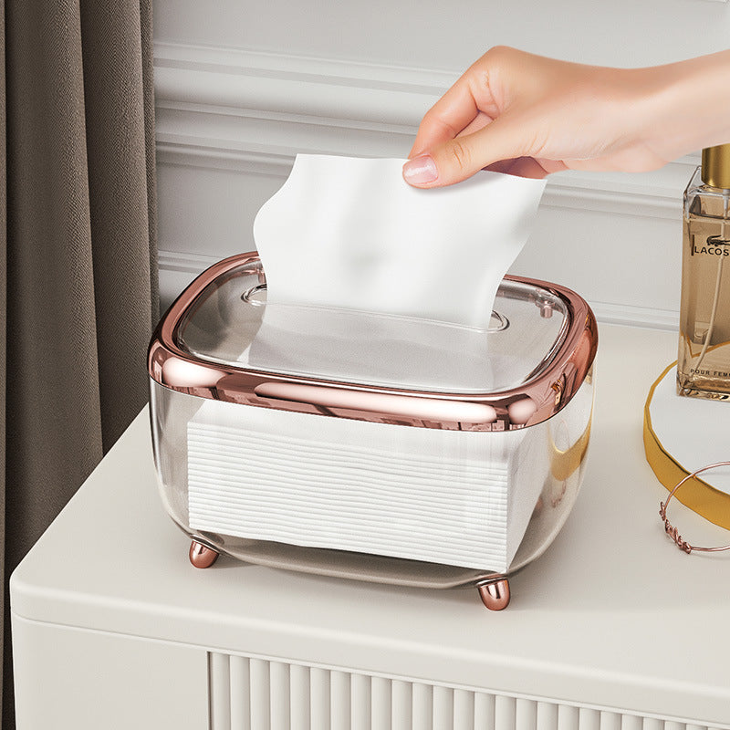 Tissue box for home, light luxury, living room, desktop, coffee table, restaurant, bathroom, multi-functional tissue box