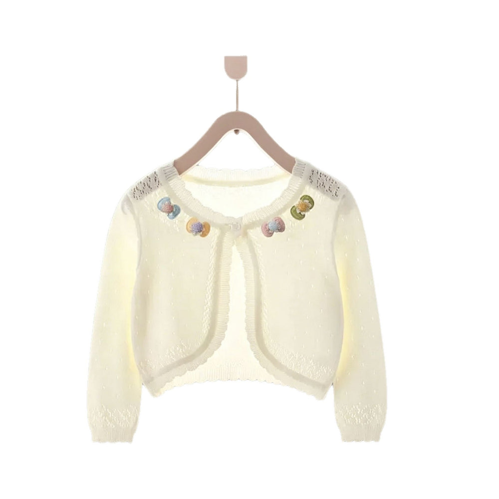 Baby summer lightweight cardigan knit cotton outerwear shawl sun protection skin care infant girl air conditioning shirt