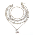 Clavicle necklace wholesale street cool hip hop skull pendant niche design sense thorns bamboo section stacked sweater chain