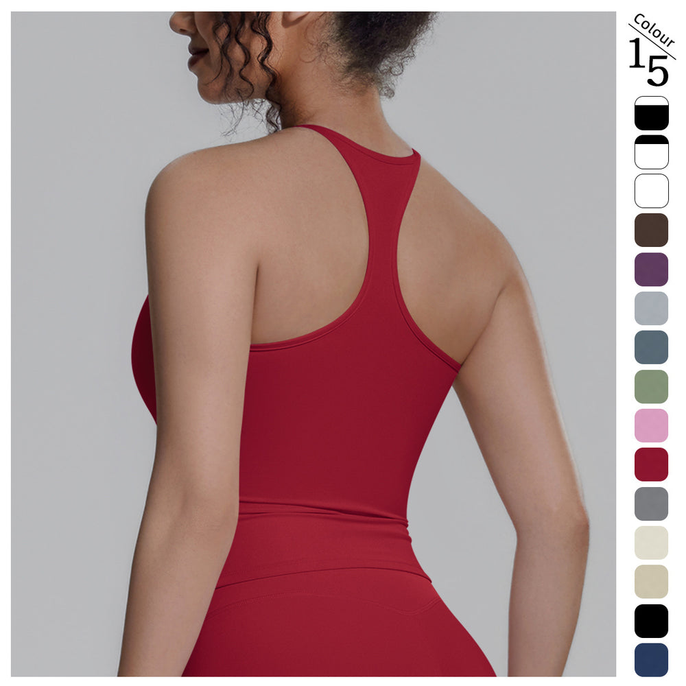 new arrival tight sports intimates women's padded i-shaped back yoga tops pilates fitness vest