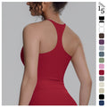 new arrival tight sports intimates women's padded i-shaped back yoga tops pilates fitness vest