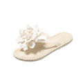 Women's summer outdoor fashion floral flip-flops - non-slip soft sole beach sandals