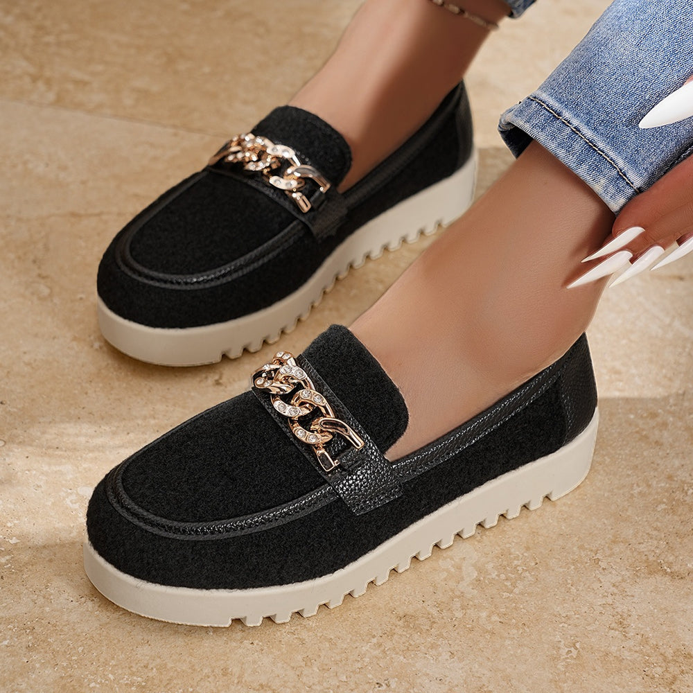 summer new arrival: plus size women's casual comfortable metal buckle fashionable outerwear flats - wholesale