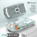 Tiger cat m133 wireless bluetooth tri-mode transparent mouse - rechargeable, low profile, ideal for women, tablets, laptops, and office use