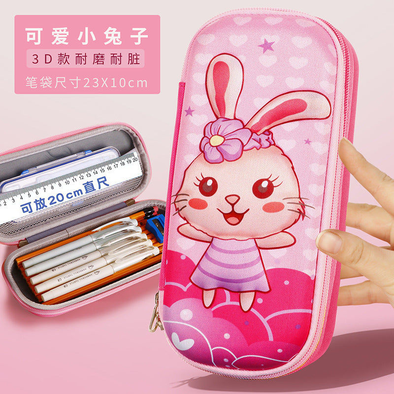 New 3D three-dimensional multi-functional stationery box, children's day gift for primary school students, cartoon large-capacity pencil case creativity