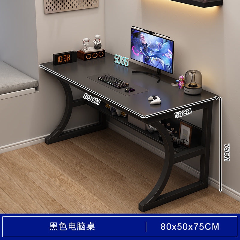 Bedroom study desk computer desk desktop gaming desk home office desk with storage shelf simple desk