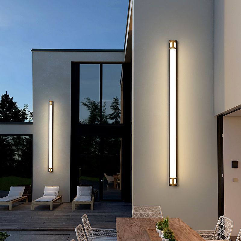 Outdoor linear wall light waterproof led minimalist villa gate pillar courtyard lamp modern minimalist luxury ultra-bright entrance light