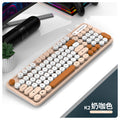 Viper k2 wired usb keyboard and mouse combo - retro punk style for women's desktop, laptop, and office use