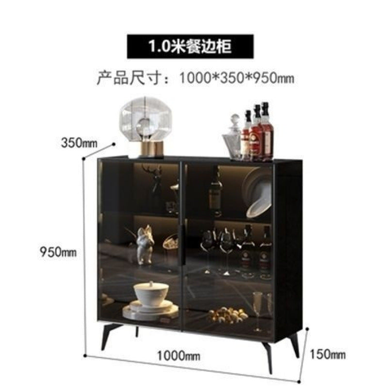 Rock slab sideboard all-in-one wall-mounted accessible luxuryclassycasual wine cabinet kitchen cupboard tea cabinet for home storage cabinet