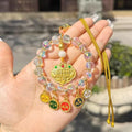 Lingyin same style five-way god of wealth car pendant colorful crystal safe abacus lock lucky bag high-end car decoration chinese style