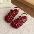 Girls' sandals: new  summer collection - closed-toe roman sandals, breathable and non-slip beach shoes for little girls, kids' footwear