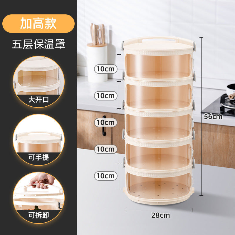 Super long thermal insulation vegetable cover, multi-layer household dining table cover, electric heating, intelligent vegetable cover, meal thermal insulation cover artifact