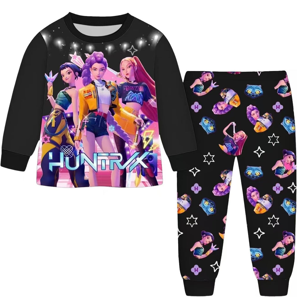In stock! new cross-border witcher girls' long-sleeve pajama set - k-pop fashion loungewear