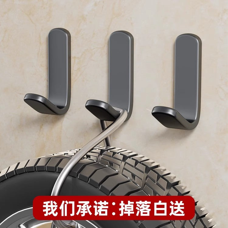 Solid hook, no need to drill holes, strong adhesive, load-bearing, traceless kitchen door, bathroom clothes hanger, sticky hook wardrobe
