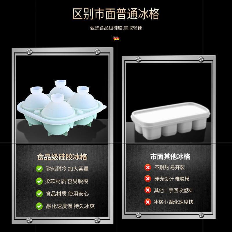 Rose Ice Grid Cartoon Silicone Frozen Ice Cube Mould Ice Maker Whiskey Ice Hockey Box Ice Grid Ice Mould