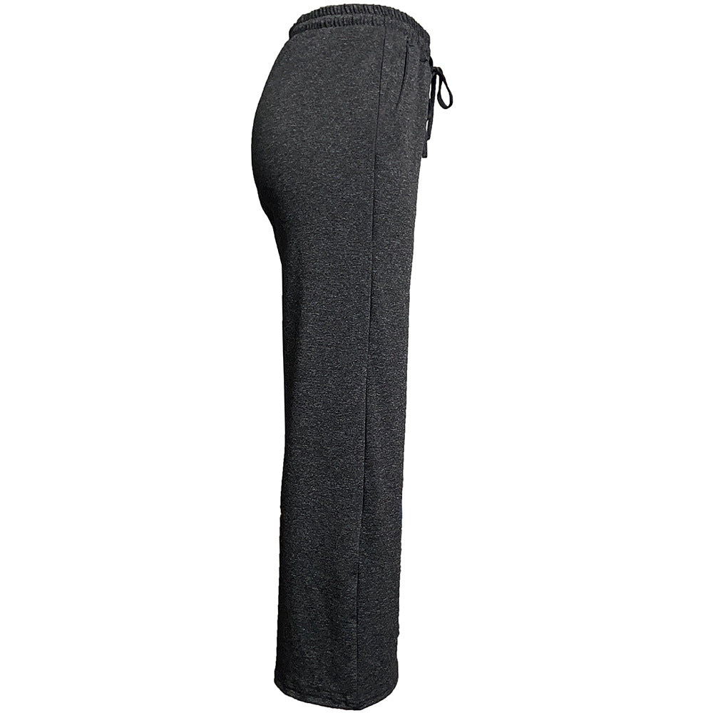 fashionpants women's loose style women's pants drawstring flap pocket pants sports fitness pants