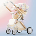 [upgraded version] milkshake white - mechanical adjustment for sitting and lying - one-handed folding and reversing