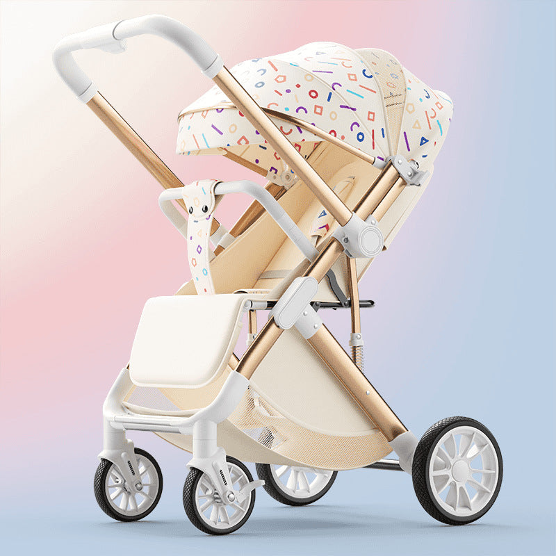 Kids lightweight foldable two-way baby walking baby handy gadget cross-border wholesale high view stroller can sit and lie down stroller