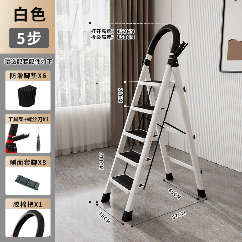 Ladder for homefoldable telescopic small lightweight three-step ladder stool multi-functional herringbone ladder step climbing ladder shrink ladder