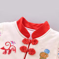 Infant and toddler girl chinese style crawling new year's greetings clothes winter thin cotton clothes newborn 100-day banquet red jumpsuit trendy