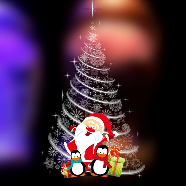 Holiday wall sticker shopping mall shop window glass door and window decal decoration Christmas tree sticker XH9248