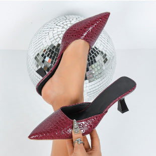 summer new arrival: plus-size high-heeled slides for women (sizes 36-43). wholesale available. dropshipping for  &