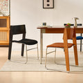 Retro wabi-sabi style magu chair small apartment medieval back dining table and chair fabric upholstered stackable casual dining chair