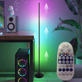 Dazzling iridescent ambient floor lamp - rgb projection, music sync, remote control - perfect for living room & bedroom - trending online!