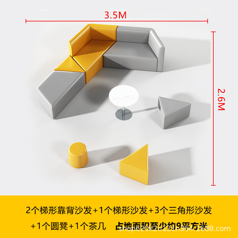 Saint li office sofa special-shaped training institution patchwork sofa reception and rest area business reception casual sofa sf