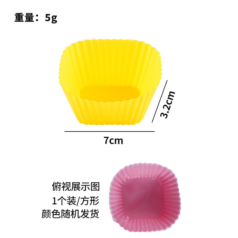 silicone muffin cups baking diy tools - round & heart-shaped cake cup molds - high-temperature resistant silicone cake cups