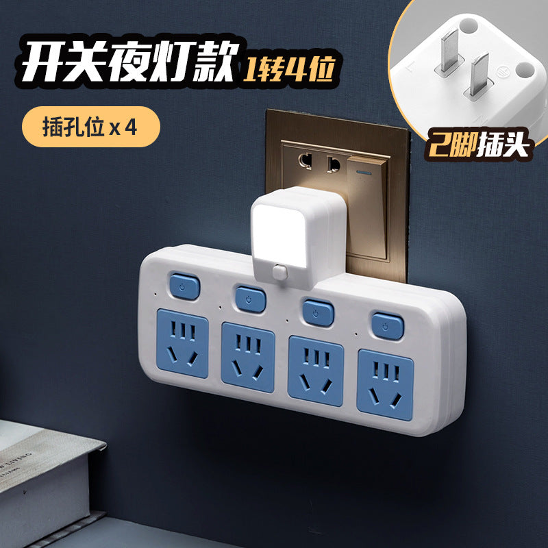 Two-pin socket, two-hole power strip, american standard plug converter, two-pin power strip, plug-in board with cable, 2-pin head panel, multi-hole