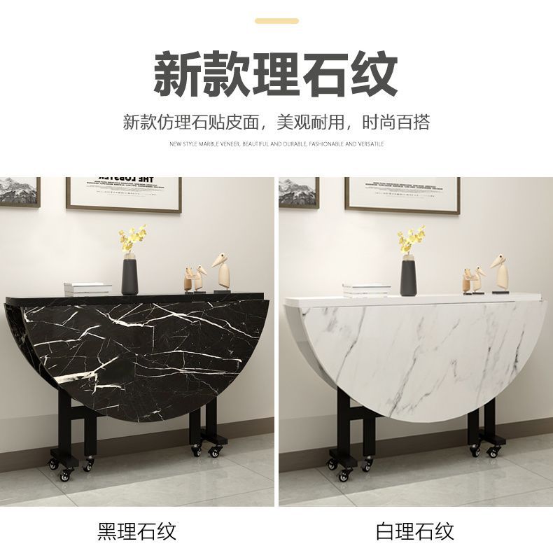 Foldable table home coffee table foldable movable dining table small apartment 70% off table round table living room large round table