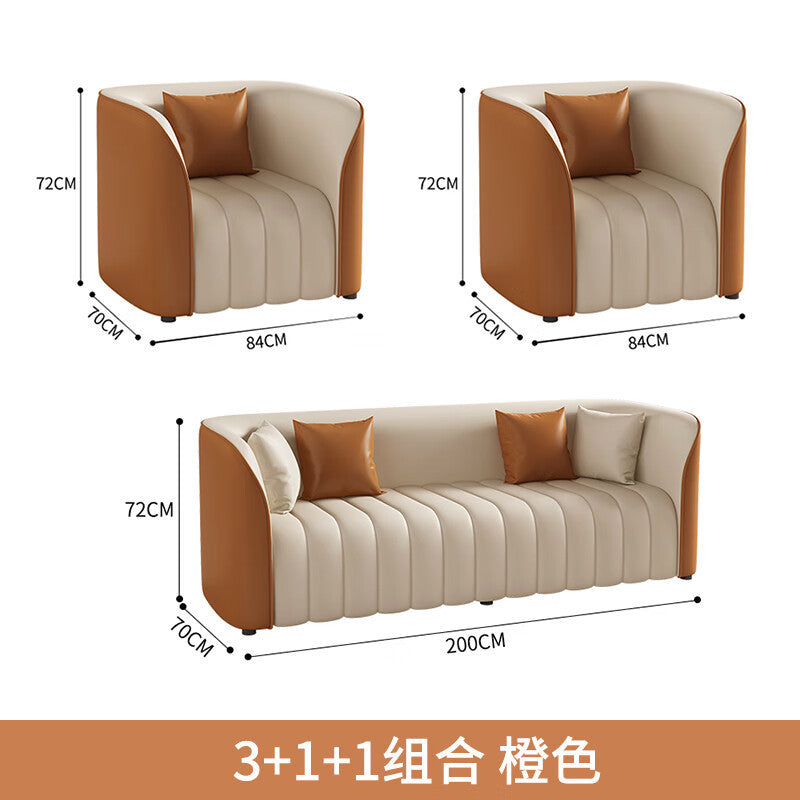 Saint-ly minimalist light luxury hotel lobby sofa set - lounge area, office reception area, meeting & negotiation space
