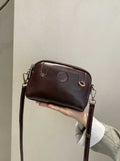 Wine brown first layer oil wax leather