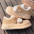 Winter cotton shoes for women fleece-linedthickened bread shoes for women 2026new arrivalpopularvelcroheattech shoes thick sole sneakers