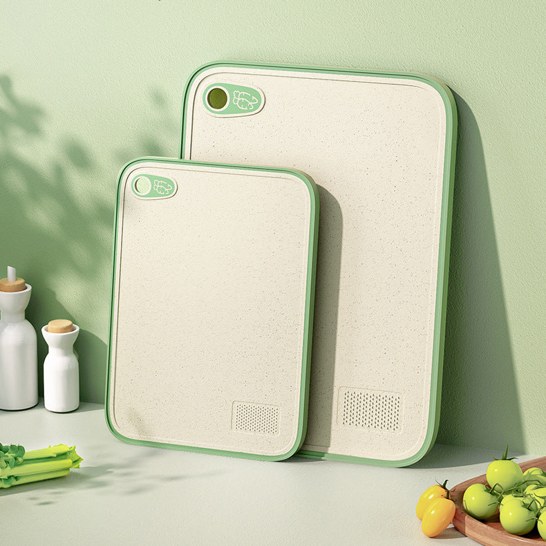 Wheat straw knife board plastic chopping board chopping board antibacterial and mildew-proof chopping board kitchen double-sided fruit chopping board small sticky board
