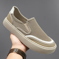 Slip-on men's spring shoes, anti-odor black mesh panel sneakers, men's athletic casual old beijing cloth shoes